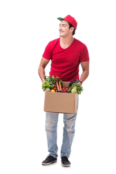 Concetto di consegna shopping isolato su sfondo bianco — Foto Stock