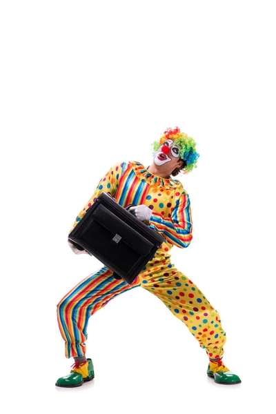 Buffo clown isolato su sfondo bianco — Foto Stock