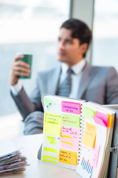 Young successful businessman working at the office — Stock Photo, Image