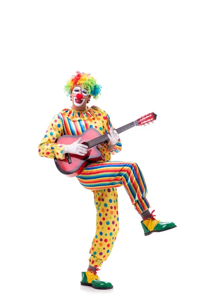 Lustige Clown isoliert auf weißem Hintergrund — Stockfoto