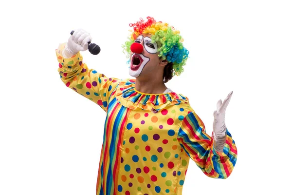 Buffo clown isolato su sfondo bianco — Foto Stock