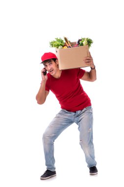 Beyaz arkaplanda izole edilmiş alışveriş konsepti