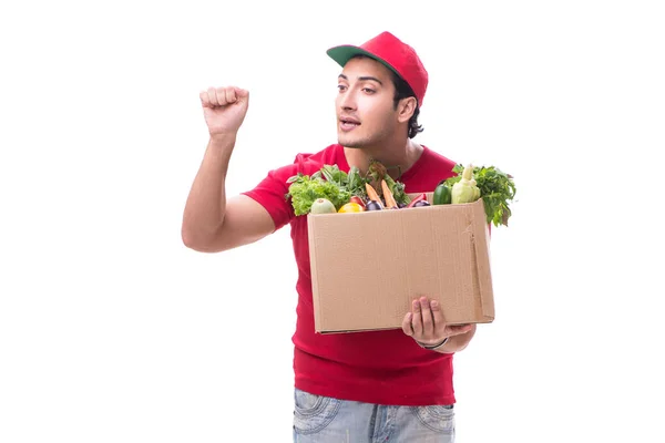 Concepto Entrega Compras Aislado Sobre Fondo Blanco —  Fotos de Stock