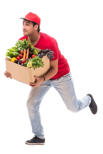 Concetto di consegna shopping isolato su sfondo bianco — Foto Stock