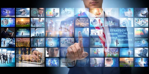 Collage von Fotos mit Geschäftsmann — Stockbild Collage Von Fotos Mit Geschäftsmann — Stockfoto