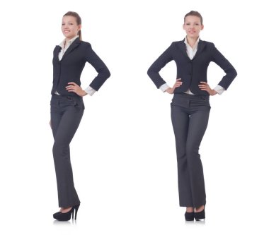 Beyazların arasında izole edilmiş iş kadını