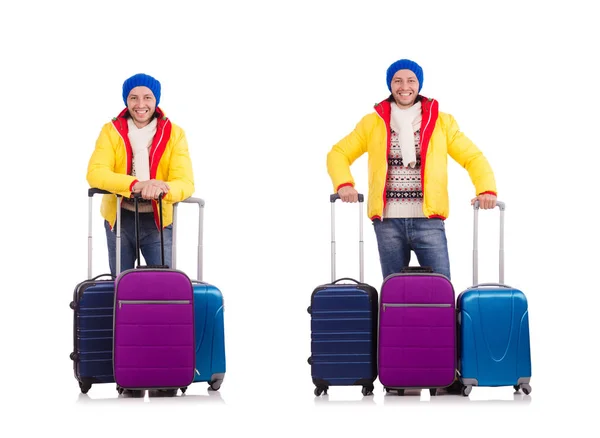 Man preparing for winter vacation — Stock Photo, Image