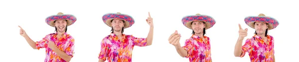 Funny mexican with sombrero hat — Stock Photo, Image