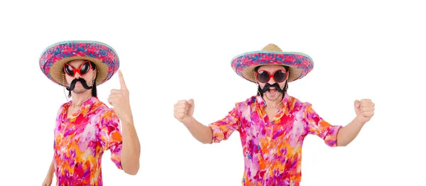 Смішний мексиканський з сомбреро капелюхом — стокове фото