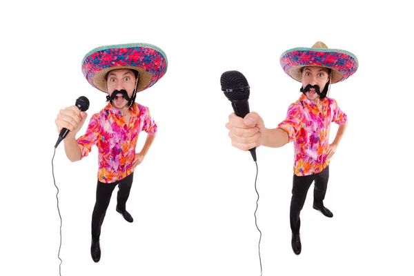 Vtipné mexické s sombrero kloboukem — Stock fotografie