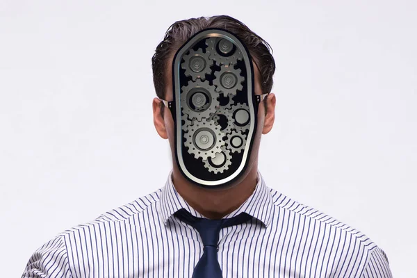 Cognitive computing concept as future technology with businessma — Stock Photo, Image