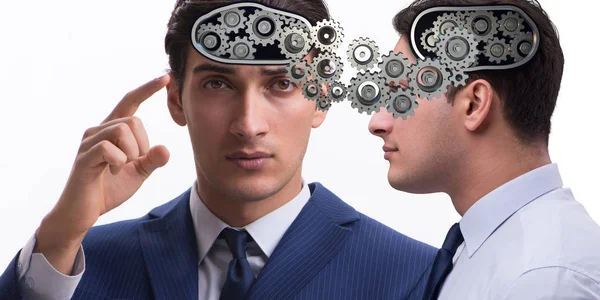 Cognitive computing concept as future technology with businessma — Stock Photo, Image