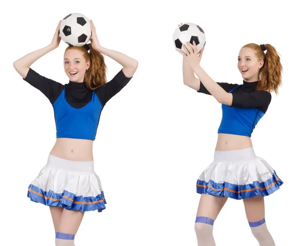 Cheerleader Isoliert Auf Weißem Hintergrund — Stockfoto