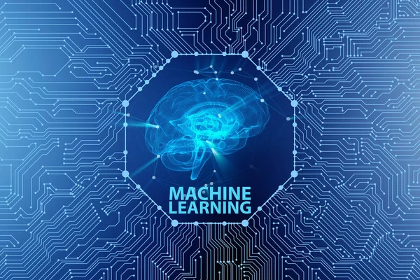 Machine learning concept - 3d rendering — Stock Photo, Image