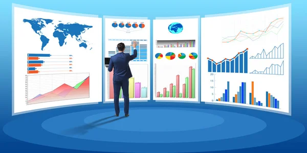 Begreppet företagsdiagram och finansiell visualisering — Stockfoto