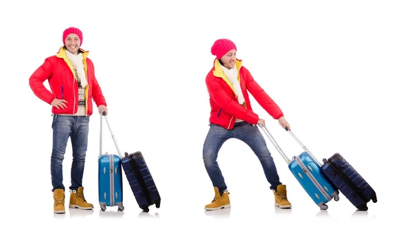 Man preparing for winter vacation — Stock Photo, Image