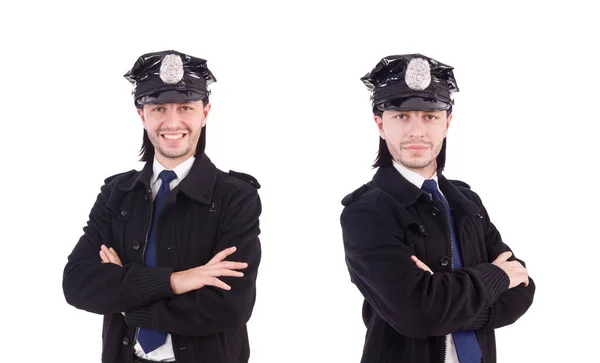 백인들에게 고립 된 경찰 — 스톡 사진