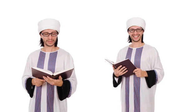 Hombre árabe aislado en blanco — Foto de Stock