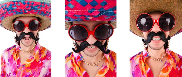 Rolig mexikan med sombrero hatt — Stockfoto