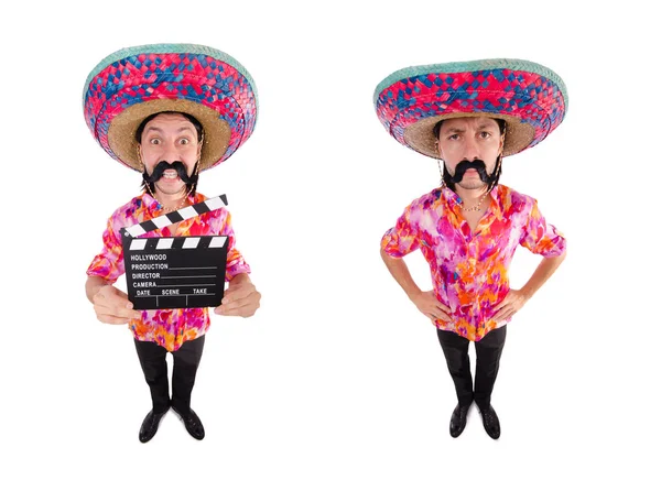 Funny mexican with sombrero hat — Stock Photo, Image