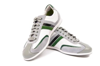 Beyaz arka plan üzerinde izole sportif gösteriler