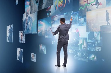 İş adamıyla fotoğraf kolajı