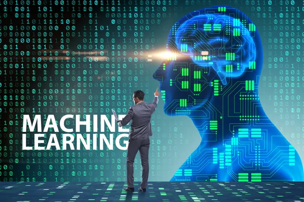 Conceito de aprendizado de máquina como tecnologia moderna — Fotografia de Stock