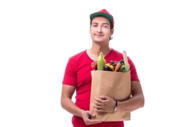 Beyaz arkaplanda izole edilmiş alışveriş konsepti