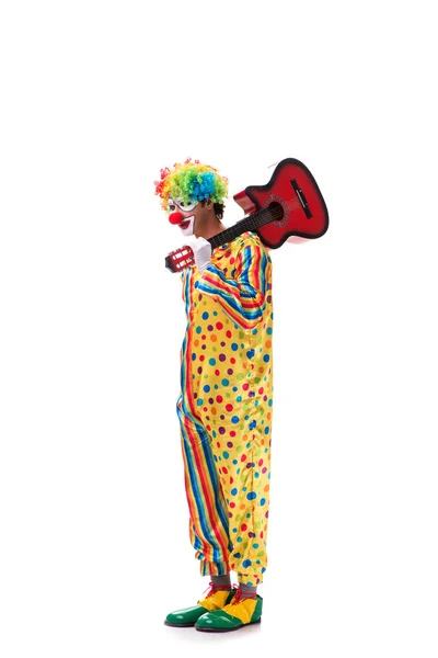 Lustige Clown isoliert auf weißem Hintergrund — Stockfoto