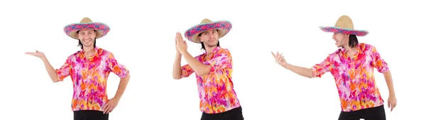 Divertente messicano con sombrero in concetto — Foto Stock