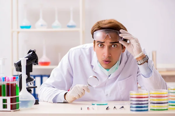 研究室で働いている若い化学者 — ストック写真