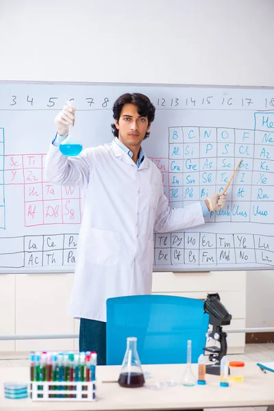 Young chemist working in the lab — Stock Photo, Image