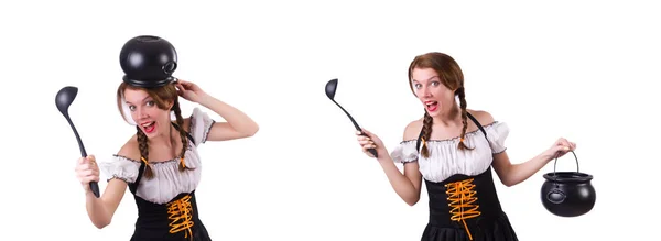 German girl in traditional festival clothing — Stock Photo, Image