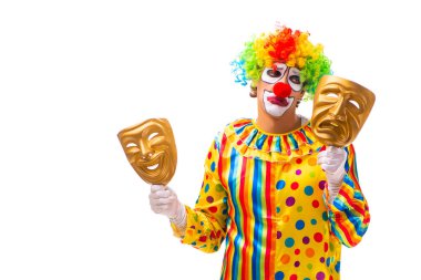 Beyaz izole erkek palyaço 