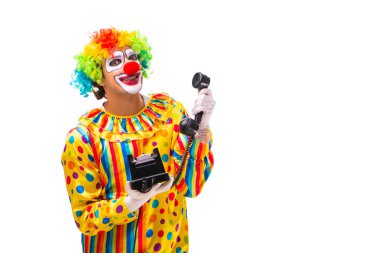 Beyaz izole erkek palyaço 