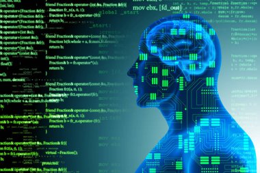 Makine öğrenme konsepti - 3d oluşturma