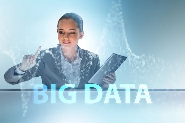 Concetto di Big Data con analista data mining — Foto Stock