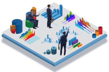Ticari bilgi grafikleri konsepti işadamı