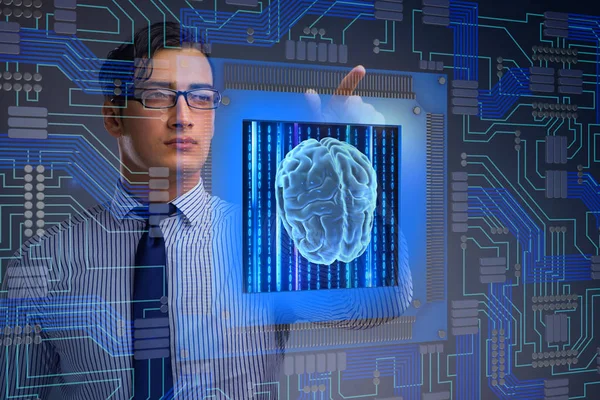 Concetto di calcolo cognitivo come tecnologia moderna — Foto Stock