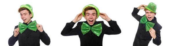 Funny man in saint patrick holiday concept — Stock Photo, Image