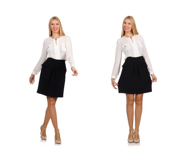 Бізнес-леді в бізнес-концепції ізольовані на білому — стокове фото