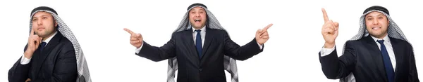 Homme d'affaires arabe en costume isolé sur blanc — Photo