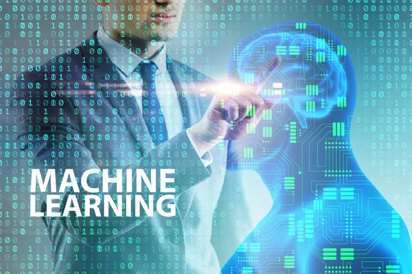 Machine learning concept as modern technology — Stock Photo, Image