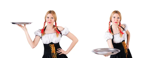 Tysk flicka i traditionella festivalkläder — Stockfoto