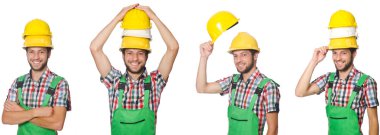 Beyaz izole sanayi işçisi 