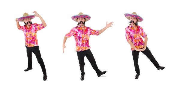 Grappig Mexicaans met sombrero in concept — Stockfoto