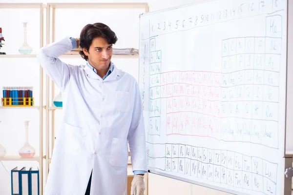 Young chemist working in the lab — Stock Photo, Image