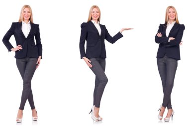 Beyaz tenli güzel iş kadını  