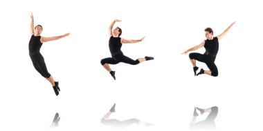 Genç dansçı beyazların arasında.