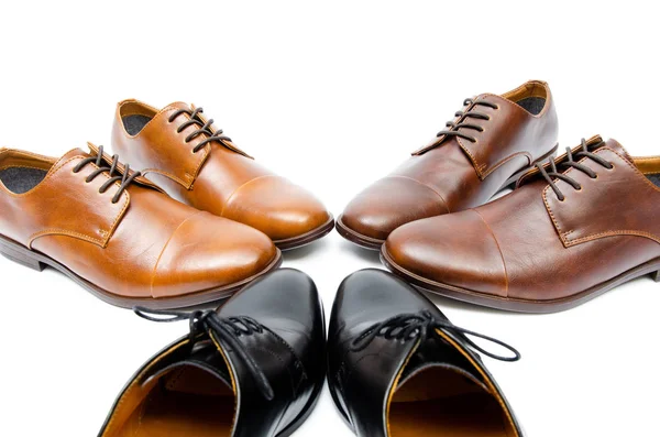A kiválasztás cipő elszigetelt fehér background — Stock Fotó